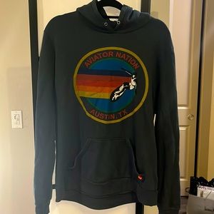 Aviator Nation Austin TX hoodie Charcoal Grey size XL UNISEX